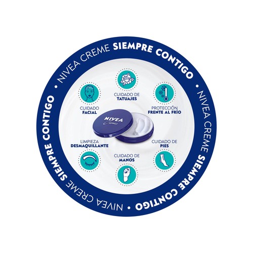 NIVEA Creme Crema corporal hidratante de uso diraio, apta cara cara y cuerpo  30 ml.