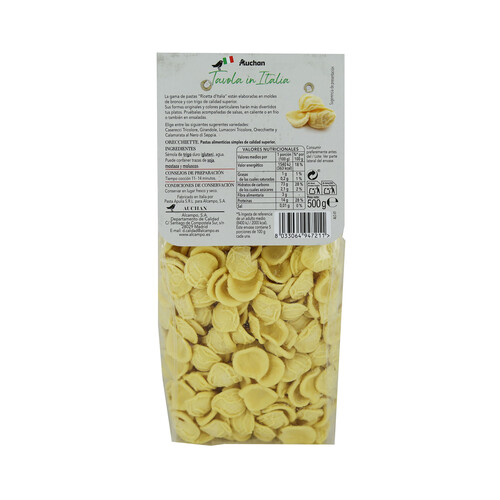 PRODUCTO ALCAMPO Pasta tricolor Orecchiete PRODUCTO ALCAMPO 500 g.