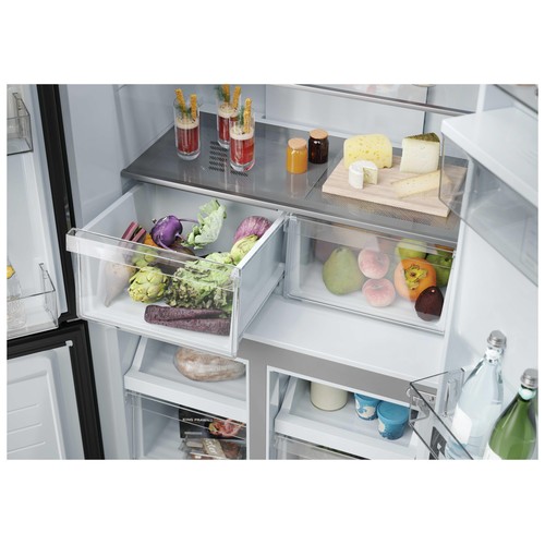 Frigorífico americano con dispensador 181,5cm HAIER HCR3818DWMM NO FROST, clasificación energética: D, H: 181,5cm, A: 83,3cm, F: 65cm, capacidad total: 467L