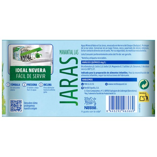 AQUAREL Agua mineral garrafa de 6L.