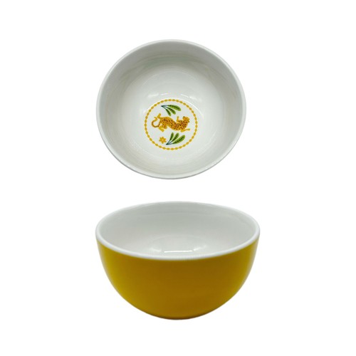 Bol 42cl porcelana interior color amarillo. ACTUEL