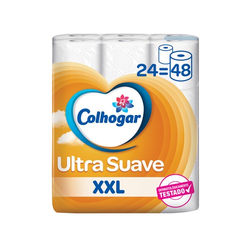 Papel higiénico Ultra Suave XXL COLHOGAR 24 = 48 rollos