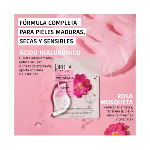 IROHA NAUTRE Mascarilla facial antiedad con Rosa Mosqueta.