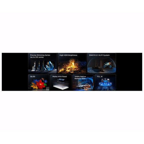 Televisión 248,92 cm (98") QD MINILED TCL 98P8L, 4K, GOOGLE Tv, HDR, Dolby vision / atmos, 4HDMI, USB, 144 Hz