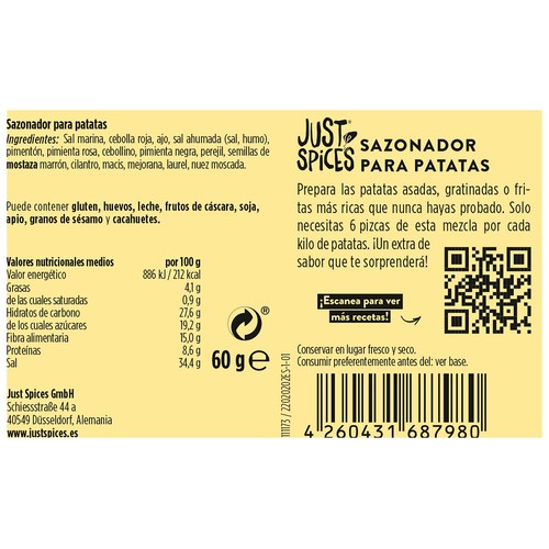 HEINZ Spice sazonador para patatas jus 60 gr.