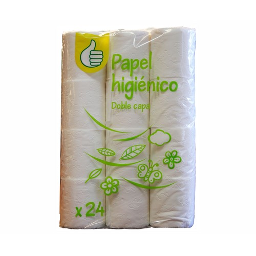 Papel higiénico doble capa PRODUCTO ALCAMPO 24 uds.