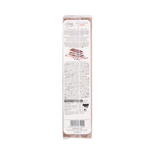 VICENS Turrón de tiramisú, cremoso de mascarpone con bizcocho al café y marsala 300 g.