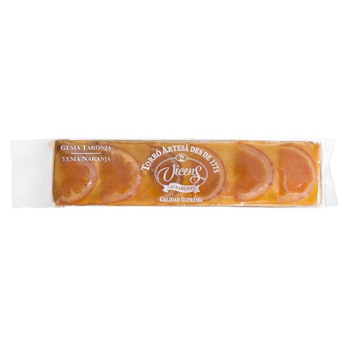 VICENS Turrón de yema naranja artesano 300 g.