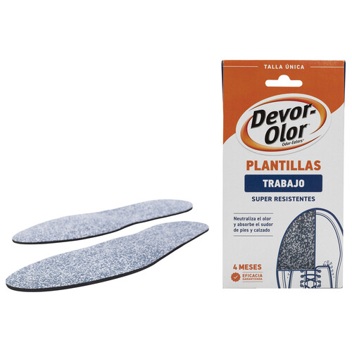 DEVOR OLOR Plantillas super resistente y desodorantes, especiales calzado de trabajo DEVOR-OLOR.
