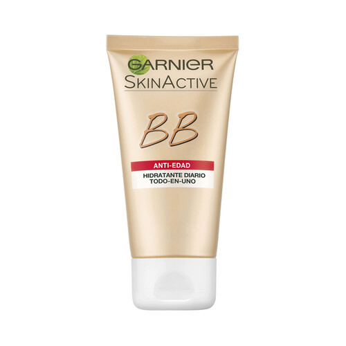 GARNIER Crema antiedad y correctora de imperfecciones para piel madura, tono medio GARNIER Skin active BB cream 50 ml.