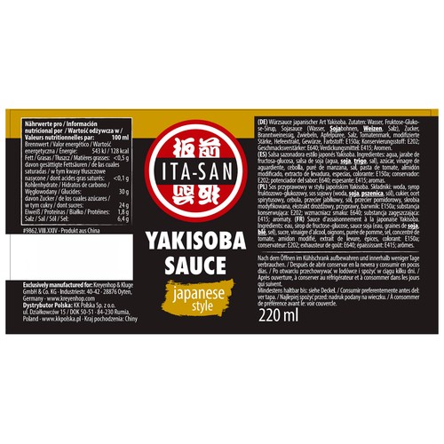 ITA-SAN Salsa Yakisoba - 220ml.