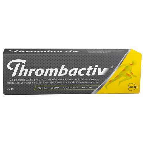 Gel de masaje para la preparación de músculos y ligamentos THROMBACTIV 70 ml.