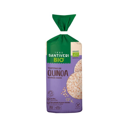 Tortitas de arroz integral con quinoa SANTIVERI 130 g.