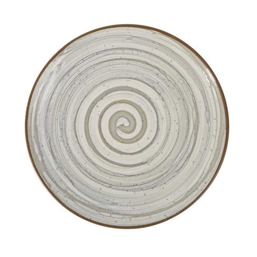 Plato postre 20cm melamina, modelo Loop gris. MONACO
