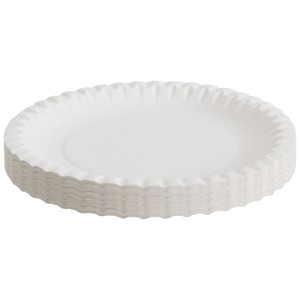 Set de 50 Platos Desechables para Postre Fabricados en Cartón Color Blanco, 17cm., Actuel.