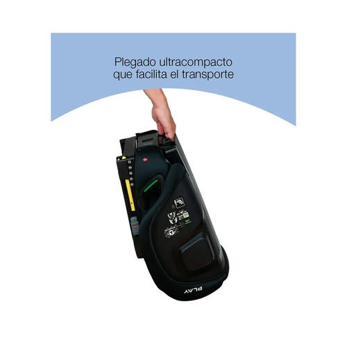 Elevador auto PLAY Two I-size color negro,100-150 cm, cabezal ajustable multiposiciones, 5 posiciones de reclinado