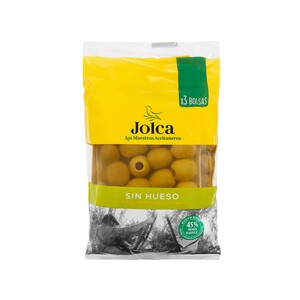 Imagen de JOLCA Aceitunas verdes manzanilla fina sin hueso bolsa de 3 uds x 50 g.