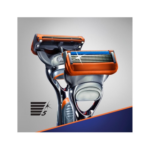 GILLETTE Cuchilla de afeitar recargable con cabezal vibrador de cinco hojas GILLETTE Fusion 5 power.
