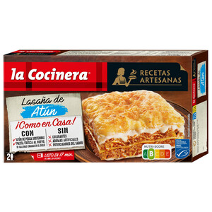 LA COCINERA Lasaña de pasta fresca al huevo, rellena de atún LA COCINERA Recetas artesanas 500 g.