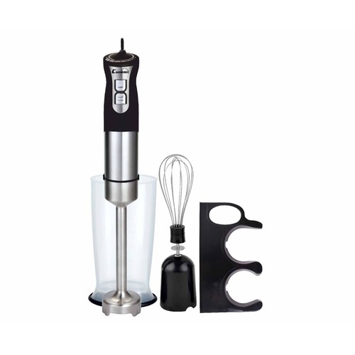 Batidora de mano COMELEC BV1138, 1000W, 2 velocidades, incluye vaso graduado y levataclaras.