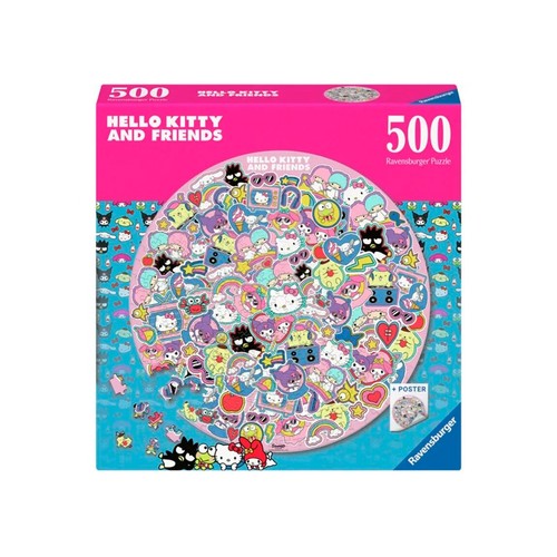 Puzzle circular de HELLO KITTY 500 piezas, 52 cm, +11 años.