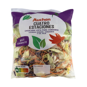 Imagen de AUCHAN Ensalada maxi 4 estaciones bolsa de 450 g. Producto Alcampo