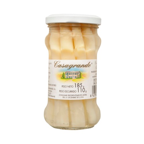 CASAGRANDE Espárragos blancos 10/18 piezas frasco de 110 g.