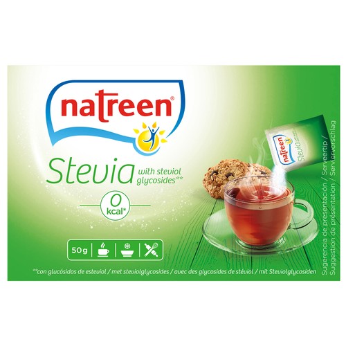 NATREEN Edulcorante con stevia 50 sobres