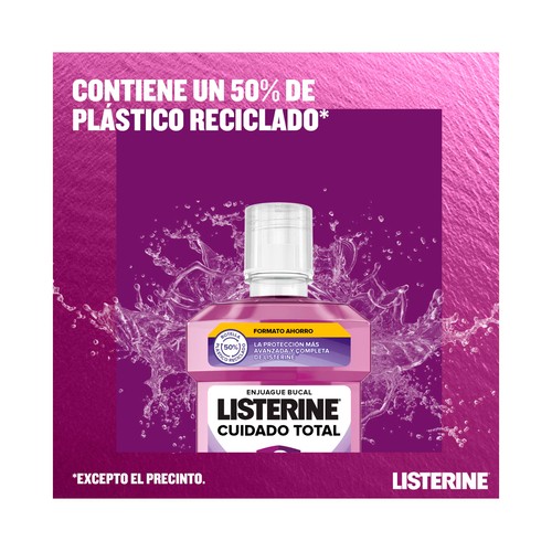 LISTERINE Cuidado total Enjuague bucal de uso diario con sabor a menta  2 x 1 l.