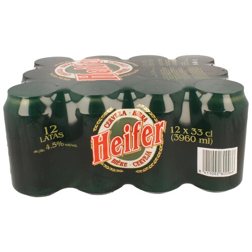 HEIFER Cerveza pack de 12 latas de 33 cl.