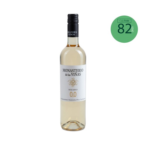 MONASTERIO DE LAS VIÑAS Blanco Macabeo 0.0% alcohol botella 75 cl.