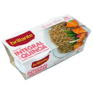 BRILLANTE Arroz integral en tarrina paquete de 2 uds x 125 g.