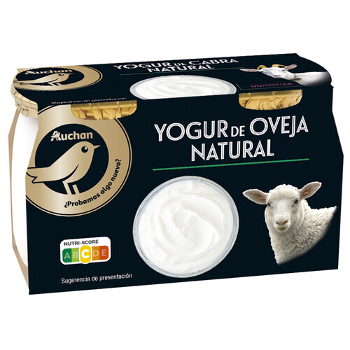 ALCAMPO GOURMET Yogur natural de leche de oveja 2 x 115 g.