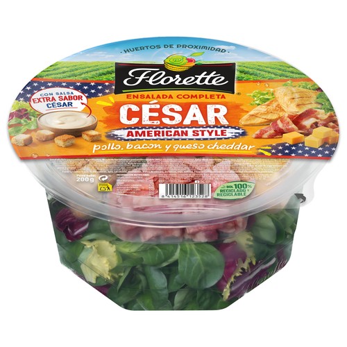 FLORETTE American Style Ensalada completa César 200 g.