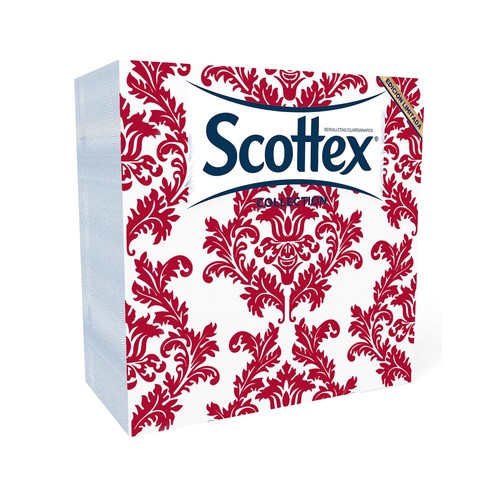 SCOTTEX Collection Servilletas de papel (2 capas) desechables de 33 x 33 cm., con estampado 50 uds.