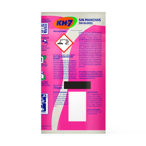 KH-7 Oxy effect Quitamanchas sin lejia, con acción neutralizadora de olores 715 ml