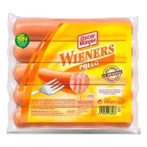 OSCAR MAYER Salchichas cocidas y ahumadas de pollo OSCAR MAYER Todo ave 200 g
