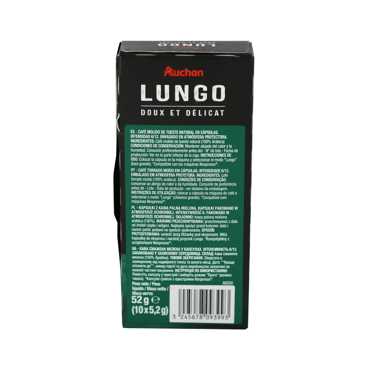 PRODUCTO ALCAMPO Café en cápsulas Lungo I6, 10 uds. .