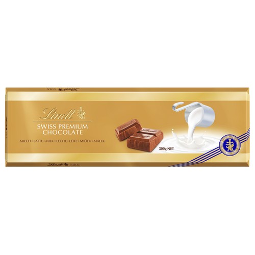 LINDT Chocolate con leche gama oro de 300 g.