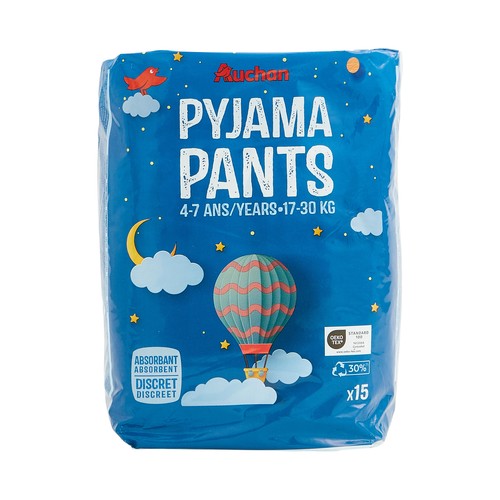 PRODUCTO ALCAMPO Pañales de noche talla 7 unisex (17-30 kg) 15 uds.