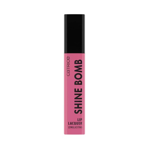 CATRICE Shine bomb tono 060 Pinky promise Barra de labios líquida brillante de larga duración y acabado nude.