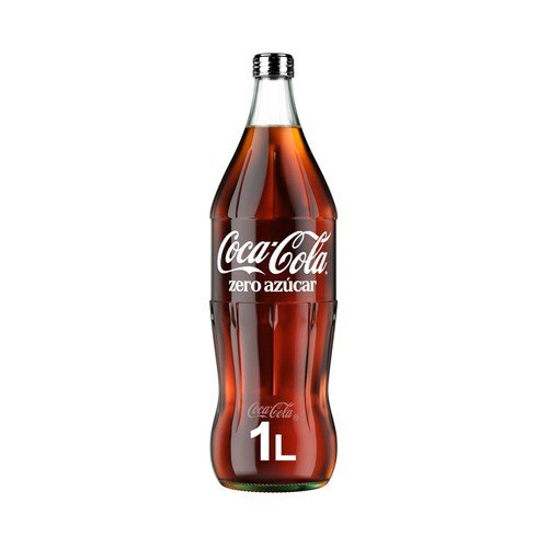 COCA COLA Zero azúcar Refresco de cola botella de vidrio 1 l.