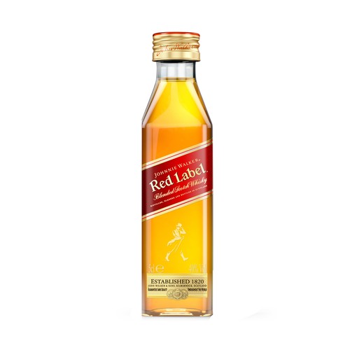 JOHNNIE WALKER Red label Whisky blended Escoces botella 5 cl.