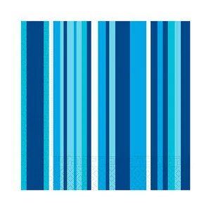 20 servilletas 33x33cm 2 capas multirayas azul. MACADAMIA