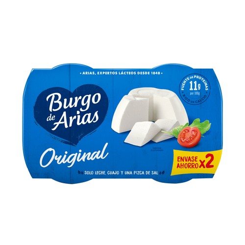 BURGO DE ARIAS Queso fresco BURGO DE ARIAS 2 x 230 g.