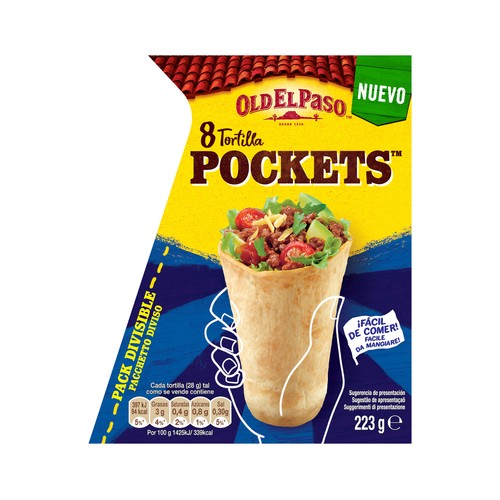 OLD EL PASO Tortillas Pocket Mejicanas 8 uds. 223 g.