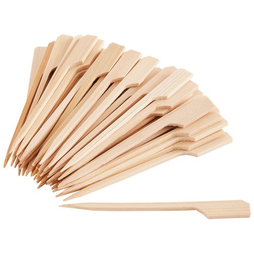 Pack de 50 brochetas de madera bambú de 9 cm. ACTUEL.