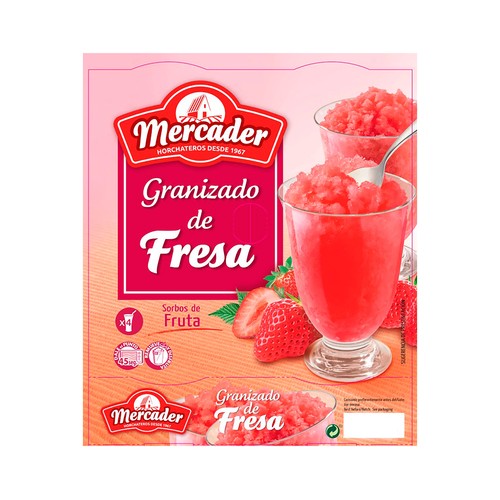MERCADER Granizado de fresa 4 x 200 ml.