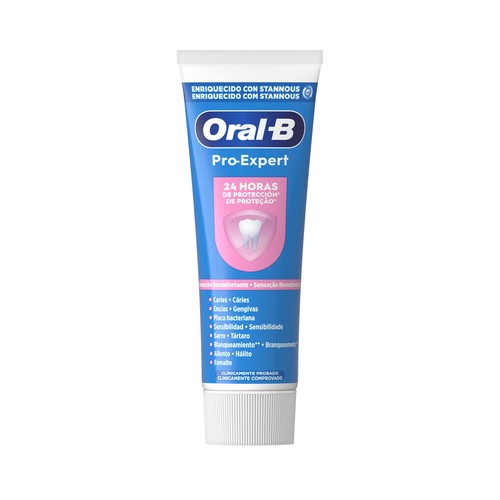 ORAL-B Pro-expert sensibilidad Pasta de dientes blanqueante y contra la sensibiliad dental 2 x 75 ml.