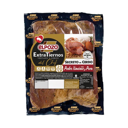 EL POZO Extratiernos del chef Secreto de cerdo cruce Duroc con Pedro Ximenez y pera, listo para hornear